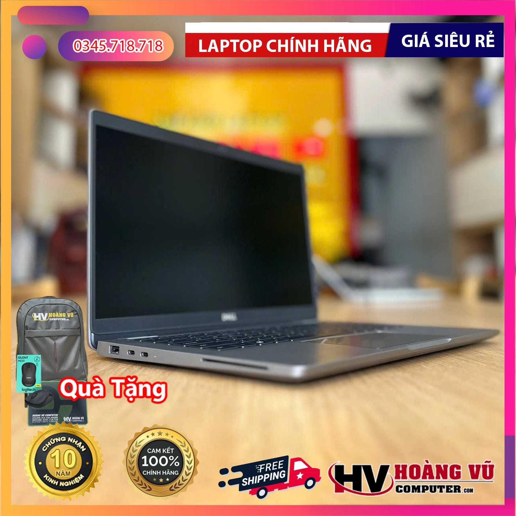 Laptop Dell Latitude 5340 Quảng Ngãi | Intel Gen 13 Mỏng Nhẹ – Hoàng Vũ Computer 4 Dell Latitude 5340 laptop Quảng Ngãi – mỏng nhẹ, Intel Gen 13 mạnh mẽ, màn hình 16:10 hiện đại. Giá tốt, bảo hành uy tín tại Hoàng Vũ Computer.