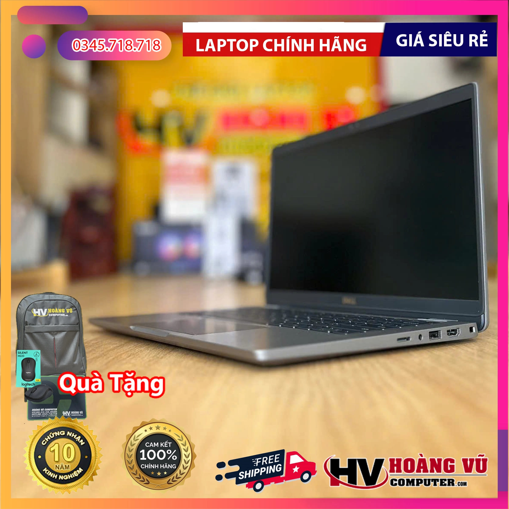 Laptop Dell Latitude 5340 Quảng Ngãi | Intel Gen 13 Mỏng Nhẹ – Hoàng Vũ Computer 3 Dell Latitude 5340 laptop Quảng Ngãi – mỏng nhẹ, Intel Gen 13 mạnh mẽ, màn hình 16:10 hiện đại. Giá tốt, bảo hành uy tín tại Hoàng Vũ Computer.