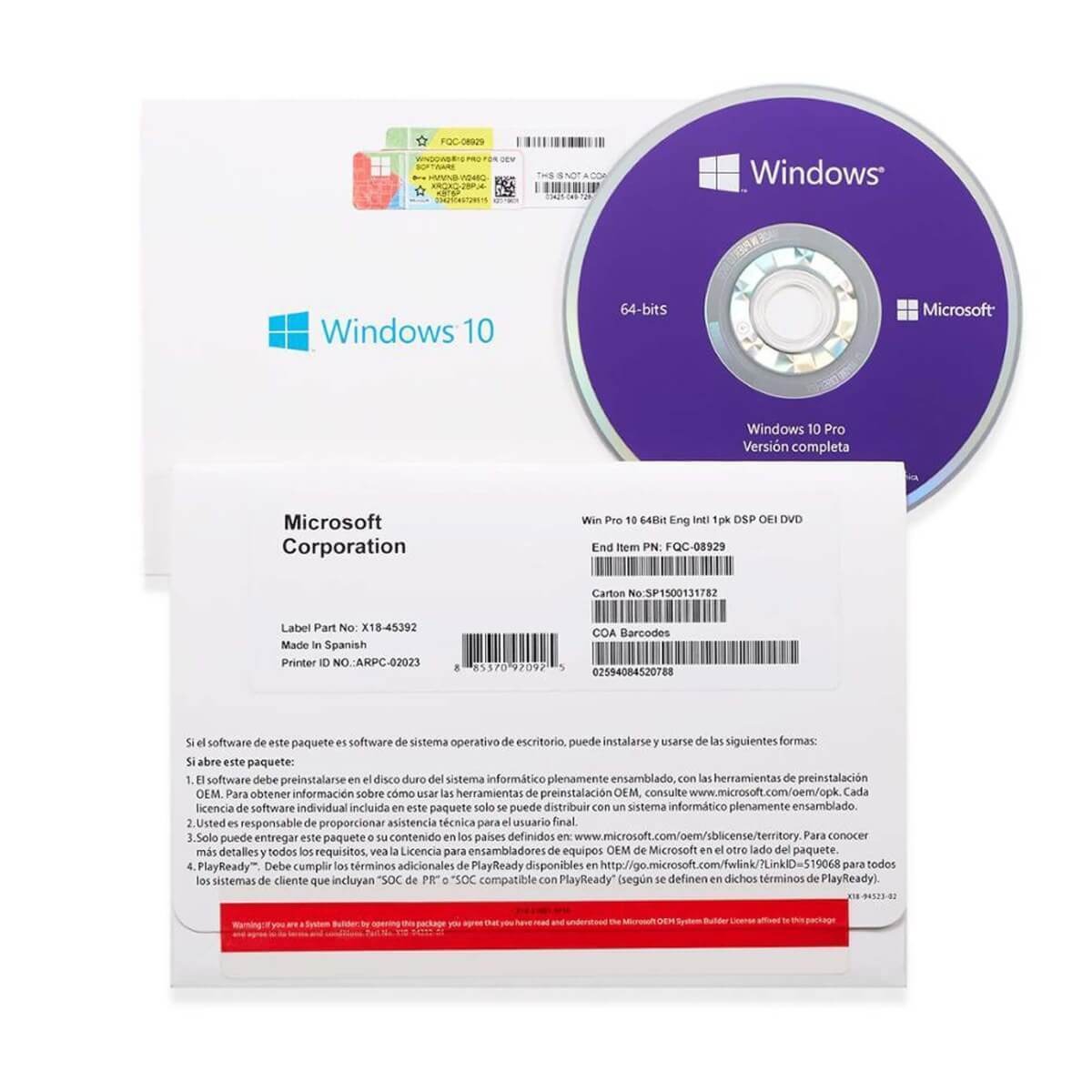 Windows 10 Pro 64Bit Bản Quyền – DSP OEI DVD Giá Tốt | Hoàng Vũ Computer 2 Windows 10 Pro 64Bit Eng Intl 1 PK DSP OEI DVD bản quyền chính hãng. Cài đặt ổn định, bảo mật cao, phù hợp doanh nghiệp. Giá tốt tại Hoàng Vũ Computer.