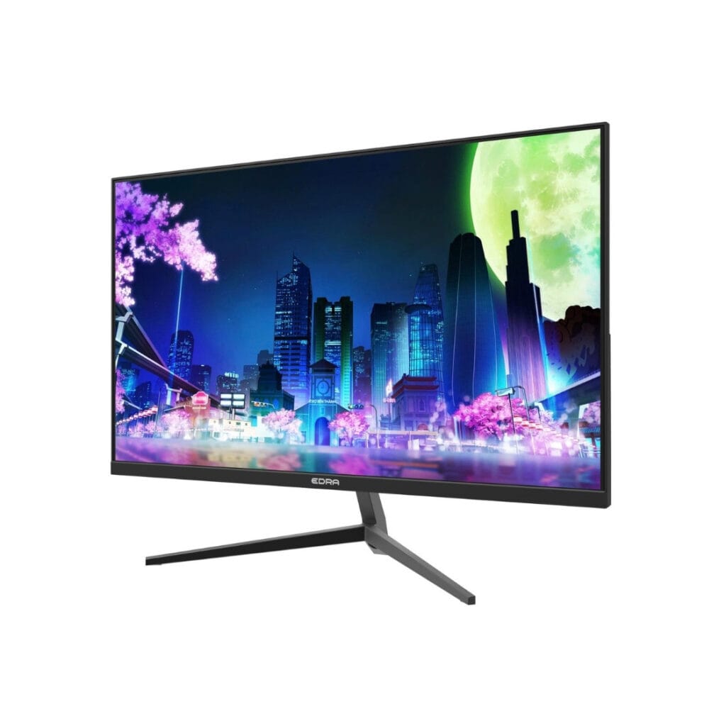 Góc nghiêng và chân đế của MÀN HÌNH GAMING EDRA EGM24F120H 24 INCH FHD 120Hz – MƯỢT MÀ CHO GAME THỦ