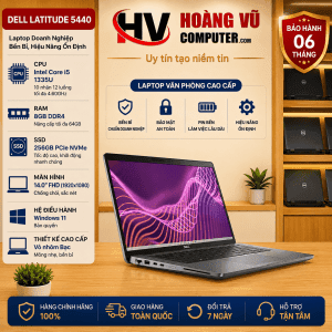 💻 Laptop Dell Latitude 5440 i5-1335U | RAM 8GB | SSD 256GB | 14” FHD – Gen 13 Mạnh Mẽ, Bền Bỉ Chuẩn Doanh Nghiệp