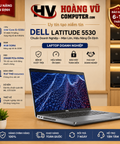 Dell Latitude 5530 i5-1235U laptop Quảng Ngãi – màn lớn 15.6 inch, bền bỉ, phù hợp văn phòng, kế toán. Giá tốt tại Hoàng Vũ Computer.
