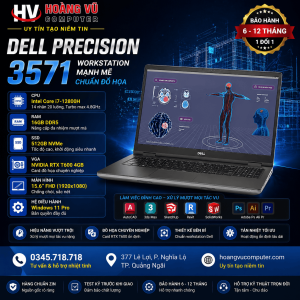 Dell Precision 3571 i7-12800H RTX T600 Quảng Ngãi – laptop đồ họa mạnh, workstation bền bỉ, giá tốt tại Hoàng Vũ Computer.