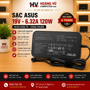 Sạc Asus 19V-6.32A 120W Slim chân to thường