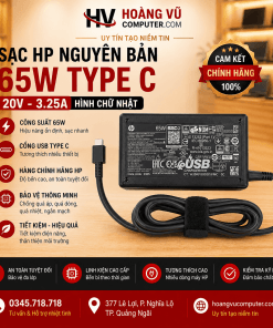 Sạc HP 65W Type-C 20V 3.25A Quảng Ngãi – chính hãng, sạc nhanh, ổn định, bảo hành tốt tại Hoàng Vũ Computer.