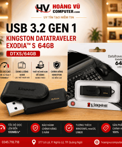 USB Kingston DataTraveler Exodia S 64GB Quảng Ngãi – tốc độ cao, bền, chính hãng, giá tốt tại Hoàng Vũ Computer.