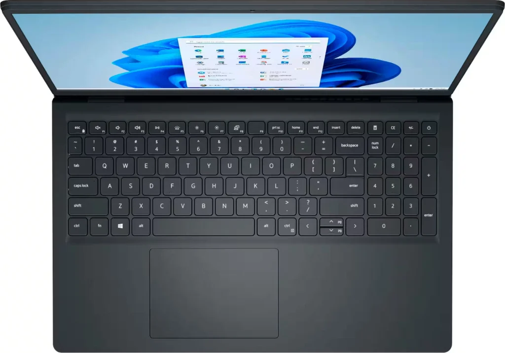 Khu vực bàn phím / cổng kết nối của Dell Inspiron 15 3530 (P112F010) Core i5-1334U 8GB 512GB 15.6 FHD Touch (i3530-5623BLK)