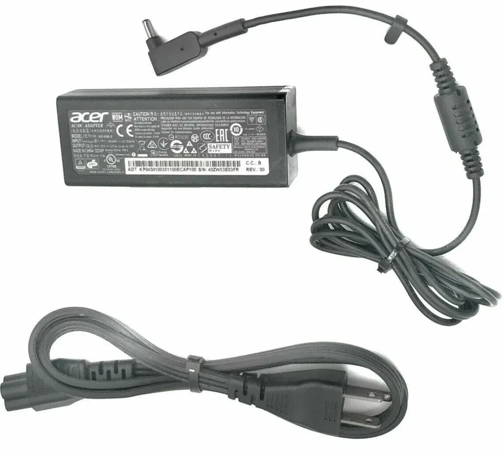 Thiết kế và ngoại hình thực tế của Bộ sạc AC chính hãng Acer 45W 19V 2.37A PA-1450-26 A13-045N2A 3.0*1.1mm