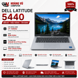 Dell Latitude 5440 i7-1355U RAM 8GB SSD 256GB Quảng Ngãi – laptop doanh nghiệp bền bỉ, hiệu năng mạnh tại Hoàng Vũ Computer.