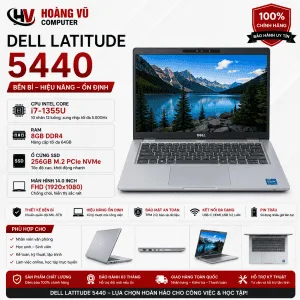Dell Latitude 5440 i7-1355U RAM 8GB SSD 256GB Quảng Ngãi – laptop doanh nghiệp bền bỉ, hiệu năng mạnh tại Hoàng Vũ Computer.