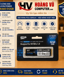 SSD Silicon Power P34A60 512GB M.2 NVMe PCIe Gen3x4 Quảng Ngãi – tăng tốc laptop & PC cực nhanh tại Hoàng Vũ Computer.