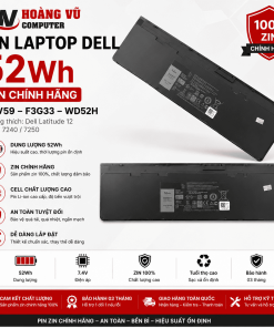 Pin Dell Latitude 7240 7250 Zin chất lượng cao, nhận sạc ổn định, thời lượng sử dụng tốt, tương thích chuẩn theo máy. Mua uy tín tại Hoàng Vũ Computer Quảng Ngãi.