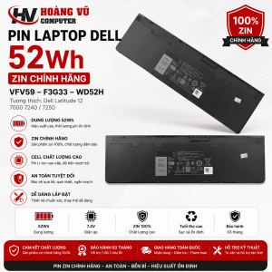 Pin Dell Latitude 7240 7250 Zin chất lượng cao, nhận sạc ổn định, thời lượng sử dụng tốt, tương thích chuẩn theo máy. Mua uy tín tại Hoàng Vũ Computer Quảng Ngãi.