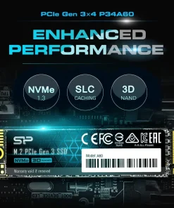 SSD Silicon Power P34A60 512GB M.2 NVMe PCIe Gen3x4 Quảng Ngãi – tăng tốc laptop & PC cực nhanh tại Hoàng Vũ Computer.