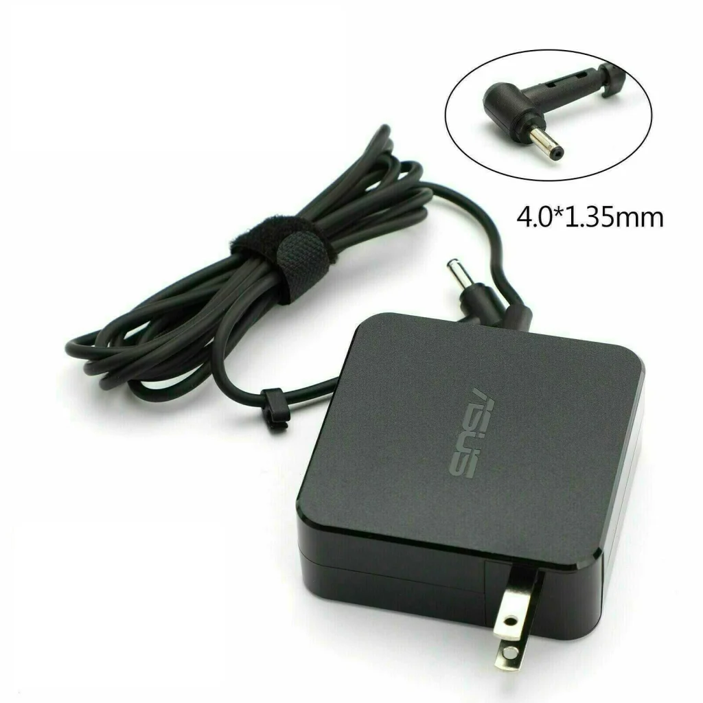 Đầu sạc và chuẩn kết nối của Sạc ZIN cho Laptop Asus Vuông 19V - 3.42A 65W Chân nhỏ 4.0mm*1.35mm