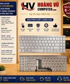 Bàn phím Asus VivoBook X509 X515 M509 X509F X509U X509UM V5000 màu bạc ZIN chất lượng cao, gõ êm, chuẩn khớp, có bán tại Hoàng Vũ Computer Quảng Ngãi.