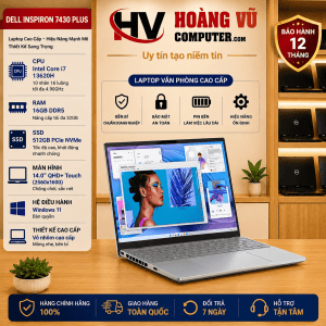 Dell Inspiron 7430 Plus Core i7-13620H RAM 16GB SSD 512GB màn hình 14 inch QHD+, vỏ nhôm cao cấp, Windows 11. Laptop hiệu năng cao tại Hoàng Vũ Computer Quảng Ngãi.