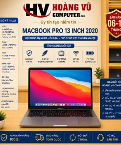 Macbook Pro 13inch 2020 - Core i5 ,Ram 32GB, Ổ cứng SSD 512GB, Màn hình 13.3 inch - Hoàng Vũ Computer