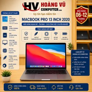 Macbook Pro 13inch 2020 - Core i5 ,Ram 32GB, Ổ cứng SSD 512GB, Màn hình 13.3 inch - Hoàng Vũ Computer