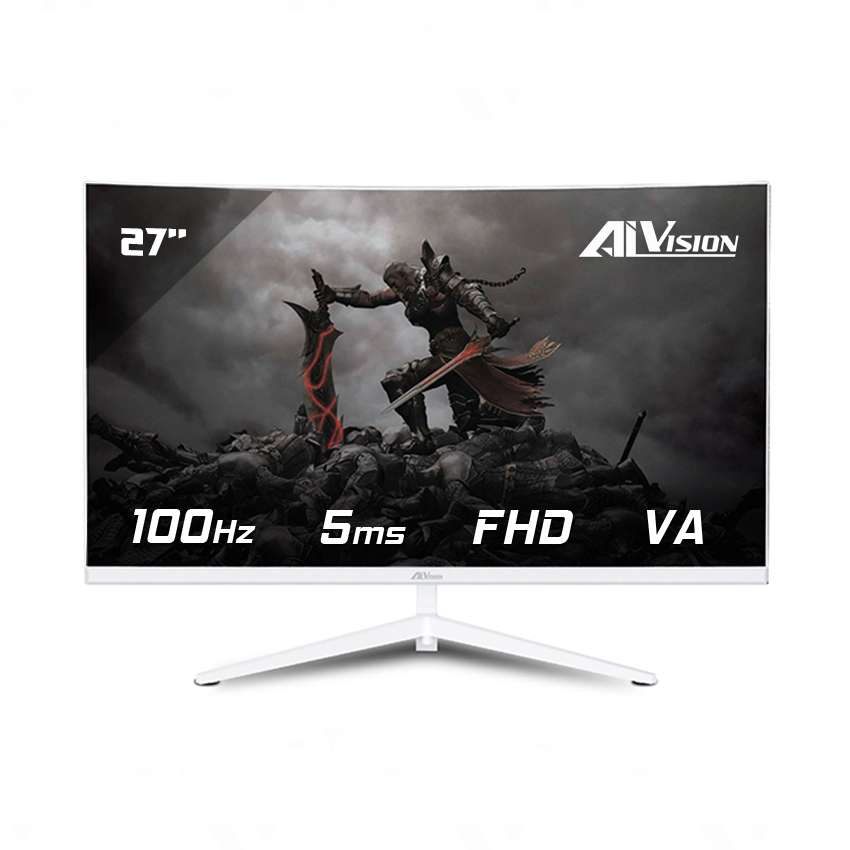 Màn hình cong Aivision A272FC 27 inch Full HD, tấm nền VA, tần số quét 100Hz, thời gian phản hồi 5ms. Phù hợp văn phòng, giải trí và gaming tại Hoàng Vũ Computer.