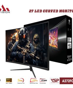 Màn hình cong Aivision A272FC 27 inch Full HD, tấm nền VA, tần số quét 100Hz, thời gian phản hồi 5ms. Phù hợp văn phòng, giải trí và gaming tại Hoàng Vũ Computer.