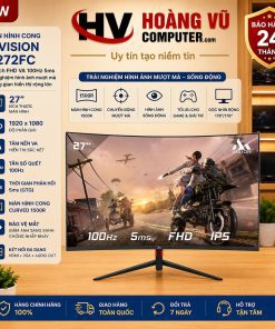 Màn hình cong Aivision A272FC 27 inch Full HD, tấm nền VA, tần số quét 100Hz, thời gian phản hồi 5ms. Phù hợp văn phòng, giải trí và gaming tại Hoàng Vũ Computer.