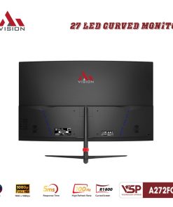 Màn hình cong Aivision A272FC 27 inch Full HD, tấm nền VA, tần số quét 100Hz, thời gian phản hồi 5ms. Phù hợp văn phòng, giải trí và gaming tại Hoàng Vũ Computer.