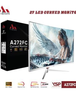Màn hình cong Aivision A272FC 27 inch Full HD, tấm nền VA, tần số quét 100Hz, thời gian phản hồi 5ms. Phù hợp văn phòng, giải trí và gaming tại Hoàng Vũ Computer.