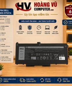 Mua ngay Pin Dell RJ40G 075X16 mới chất lượng cao cho laptop Dell Latitude 14 5420, 15 5520, Precision 15 3560 giá tốt tại Hoàng Vũ Computer Quảng Ngãi. Bảo hành uy tín đổi mới, miễn phí công lắp đặt lấy liền
