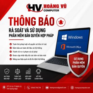 Thông Báo Rà Soát Và Sử Dụng Phần Mềm Bản Quyền Hợp Pháp 2026
