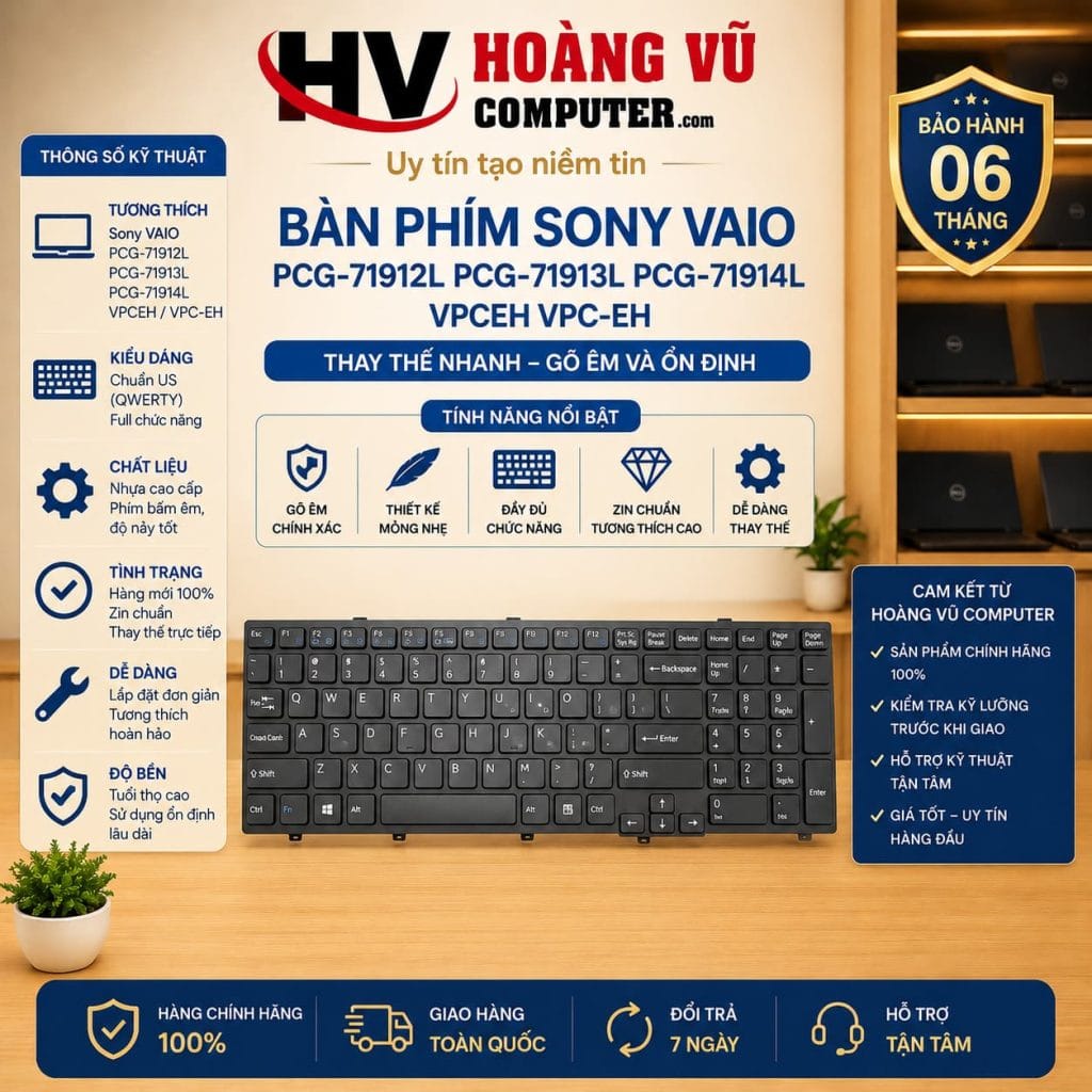 Bàn phím Sony VAIO PCG-71912L PCG-71913L PCG-71914L VPCEH VPC-EH