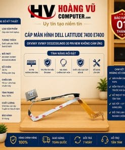 Cáp màn hình Dell Latitude 7400 không cảm ứng, mã 0XV96Y, XV96Y, DC02C00JN00, chuẩn 30 Pin, hàng New, dùng thay cáp bị đứt hoặc chập chờn.