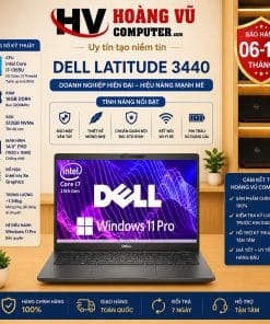 Dell Latitude 3440 Core i7-1355U, RAM 16GB, SSD NVMe 512GB, màn hình 14 inch Full HD. Laptop doanh nghiệp mạnh mẽ, phù hợp văn phòng và học tập.