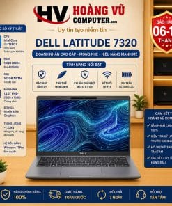 Dell Latitude 7320 i7-1185G7, RAM 16GB, SSD 512GB, màn hình 13.3 inch Full HD. Laptop doanh nhân siêu nhẹ, hiệu năng mạnh mẽ, phù hợp văn phòng và làm việc di động.
