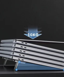 Giá đỡ tản nhiệt laptop, MacBook di động, thiết kế gọn nhẹ, chắc chắn, hỗ trợ lưu thông không khí và nâng máy tạo tư thế làm việc thoải mái.