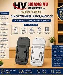 Giá đỡ tản nhiệt laptop, MacBook di động, thiết kế gọn nhẹ, chắc chắn, hỗ trợ lưu thông không khí và nâng máy tạo tư thế làm việc thoải mái.
