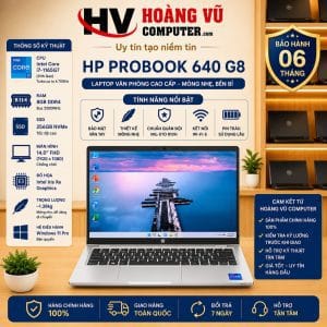 HP ProBook 640 G8 i7-1165G7 Ram 8GB SSD 256GB Màn 14.0 inch FHD - Hoàng Vũ Computer