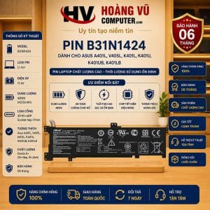 Pin B31N1424 cho Asus A401L V405L K401L K401U K401UB K401LB - Hoàng Vũ Computer