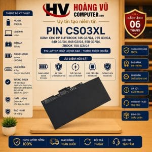 Pin laptop CS03XL dành cho HP Elitebook 745 755 840 848 850 G3 G4 ZBook 15u G3 G4 - Hoàng Vũ Computer