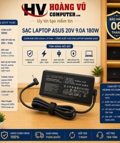 Sạc Laptop Asus 20V - 9.0A 180W Chân kim lớn 6.0mm*3.7mm - Hoàng Vũ Computer