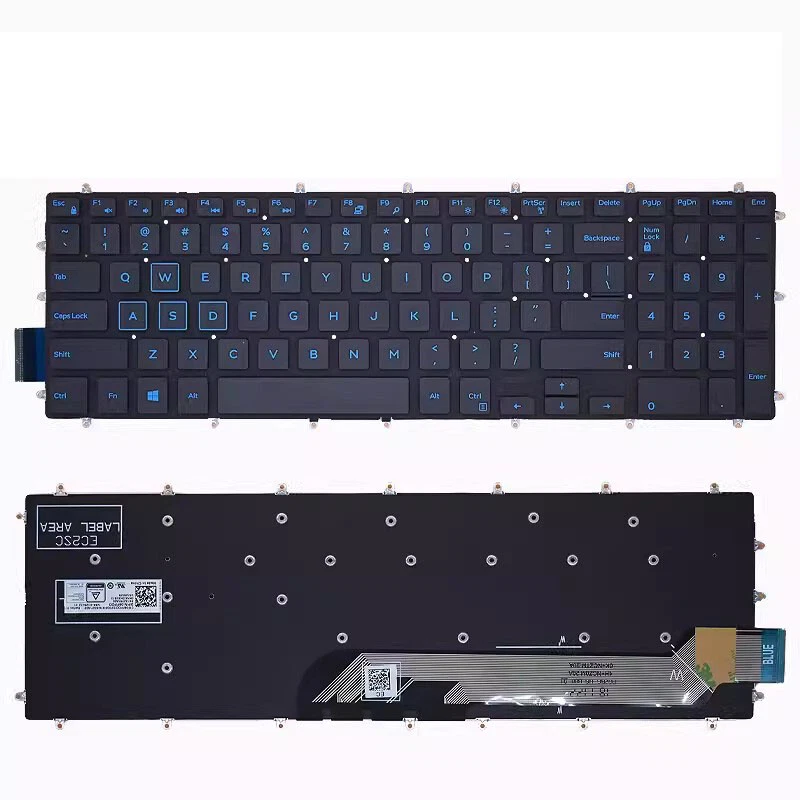 Bàn phím Dell Gaming 7566, 7588, G3 3500 3579 3590 3779 3581, G5 5587 5590, G7 7590 7790 chuẩn US có LED xanh. Bàn phím thay thế chất lượng cao.