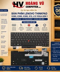 Bàn Phím Lenovo ThinkPad X280 X390 X395 X13 L13 Yoga Gen 1 Có Con Trỏ US - Hoàng Vũ Computer