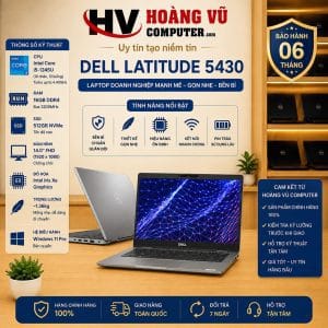 Dell Latitude 5430 i5-1245U Ram 16GB SSD 512GB Màn 14.0 inch FHD - Hoàng Vũ Computer