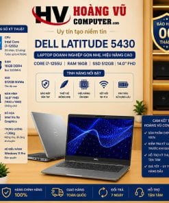 Dell Latitude 5430 Core i7-1255U 10 nhân 12 luồng, RAM 16GB, SSD NVMe 512GB, màn hình 14 inch FHD. Laptop doanh nghiệp gọn nhẹ cho văn phòng, kế toán, lập trình và học tập.
