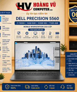 Dell Precision 5560 Core i7-11850H, RAM 16GB, SSD 512GB, NVIDIA T1200 4GB, màn hình 15.6 inch FHD+ 1920x1200, workstation mạnh mẽ cho kỹ thuật và đồ họa.
