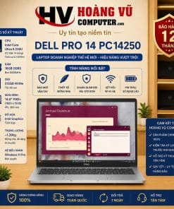 Dell Pro 14 PC14250 Core Ultra 5 235U RAM 16GB SSD 512GB 14 Inch FHD+ IPS - Hoàng Vũ Computer