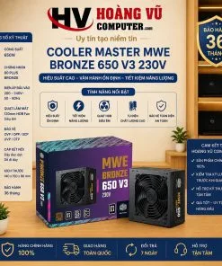 Nguồn Máy Vi Tính Cooler master MWE BRONZE 650 V3 230V 650W - Hoàng Vũ Computer
