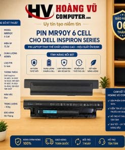 Pin MR90Y 6 Cell dùng cho Dell Inspiron 14-3421, 3437, 3443, 14R-3421, 15-3521, 3537, 3542, 15R-5521, 5537. Pin thay thế chất lượng cao, bảo hành uy tín.