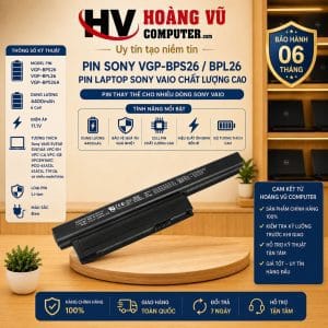 Pin VGP-BPS26 VGP-BPL26 VGP-BPS26A Sony VAIO SVE141 VPC-EH VPC-CA VPC-CB - Hoàng Vũ Computer