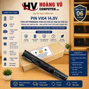 Pin VI04 14.8V Cho HP ProBook 440 G2 445 G2 450 G2 455 G2 | 756743-001 756745-001 - Hoàng Vũ Computer